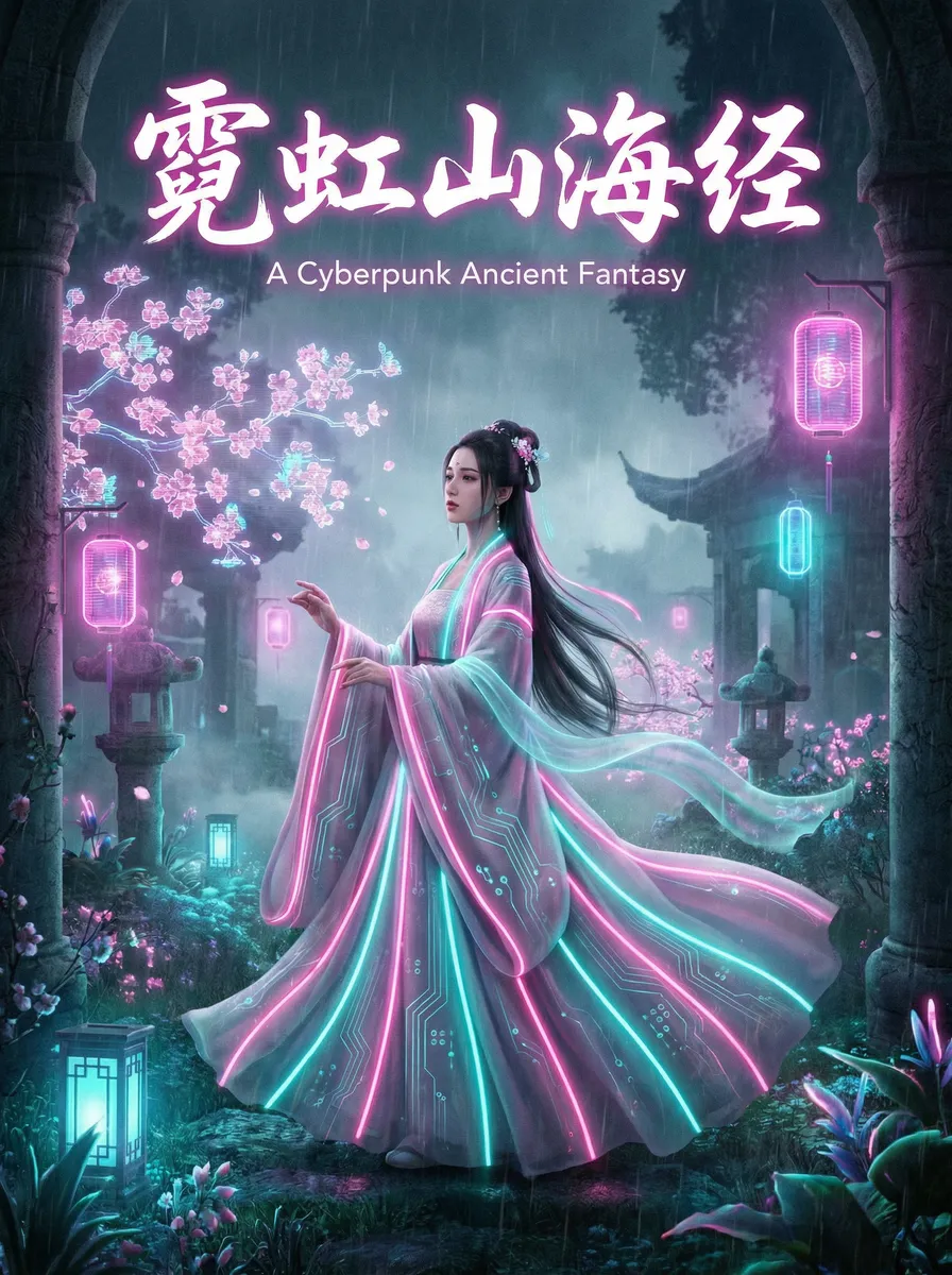 卯月麻衣作品 古风奇缘短剧 - 霓虹山海经海报